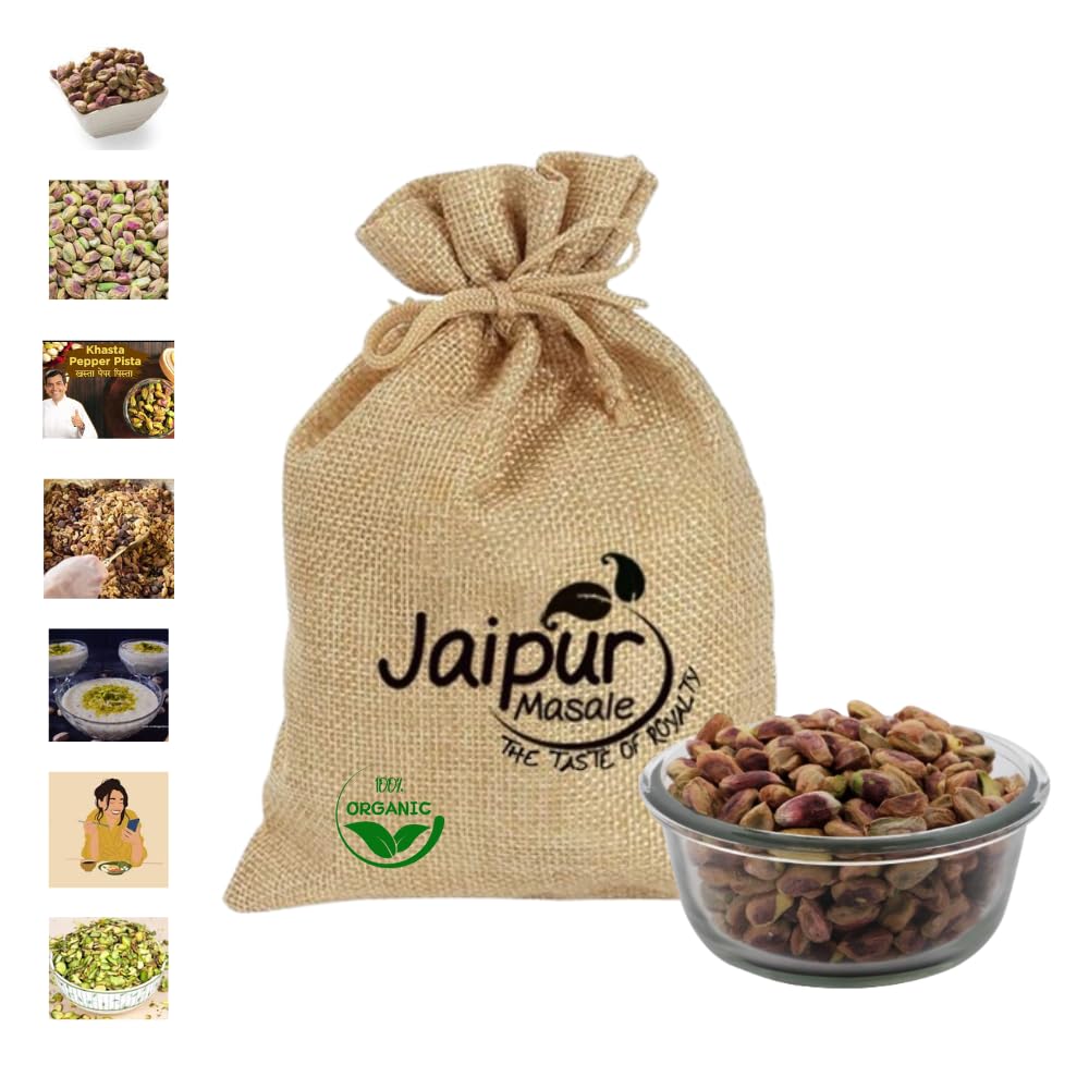 SHAAN-E JAIPUR Sada Pista (Plain Pistachios) | 100% Natural & Handpicked | Rich in Protein & Antioxidants | No Added Salt or Preservatives | Healthy Snack | Fresh & Crunchy |(2kg)