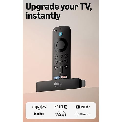 Amazon Fire TV Stick HD (newest model), free & live TV, Alexa Voice Remote, powered by the TV, effortless setup