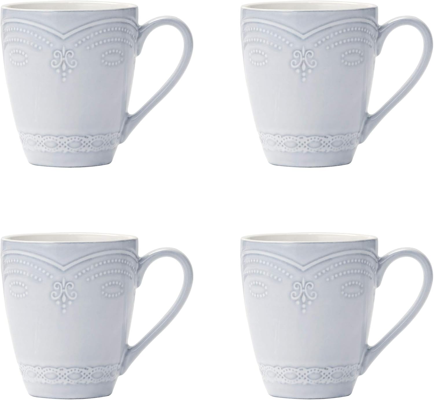 Pfaltzgraff Seraphina 16-Piece Stoneware Dinnerware Set, Service for 4,Blue - Image 6