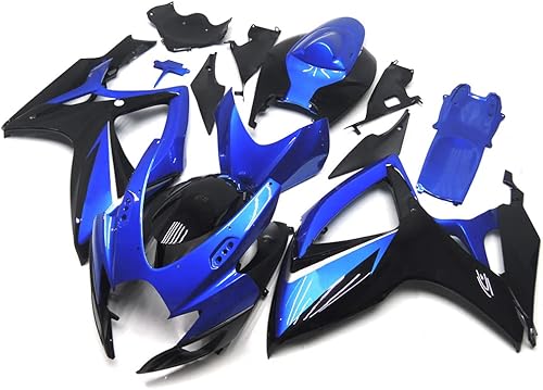 Miniatura 2 de WYNMOTO Kit de carenado plástico ABS azul negro para Suzuki 2006 2007 GSXR600 GSXR750 K6 carenados K6 GSX-R600 GSX-R750 06 07 motocicleta carrocería