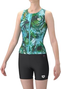 arena AS6SWF52L Womens Fitness Swimsuit, Fitness Separate, Swimming, Separate, Insert Pad, Cover Back, Aquabix, Underwater Walking