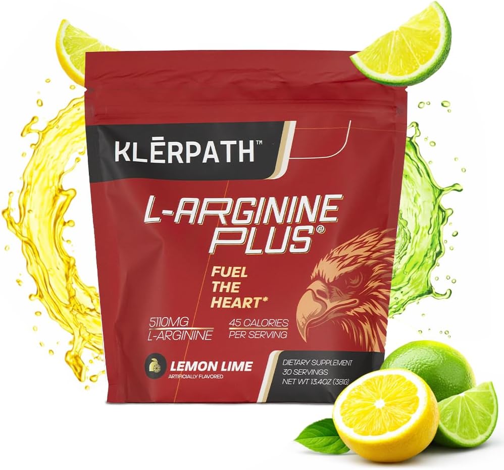 L-Arginine Plus & L-Citrulline Pre Workout Powder - Nitric Oxide Booster for Energy, Endurance & Circulation - Amino Acid Pre Workout Supplement for Men & Women - Lemon Lime Flavor 13.4 oz 25 Servings