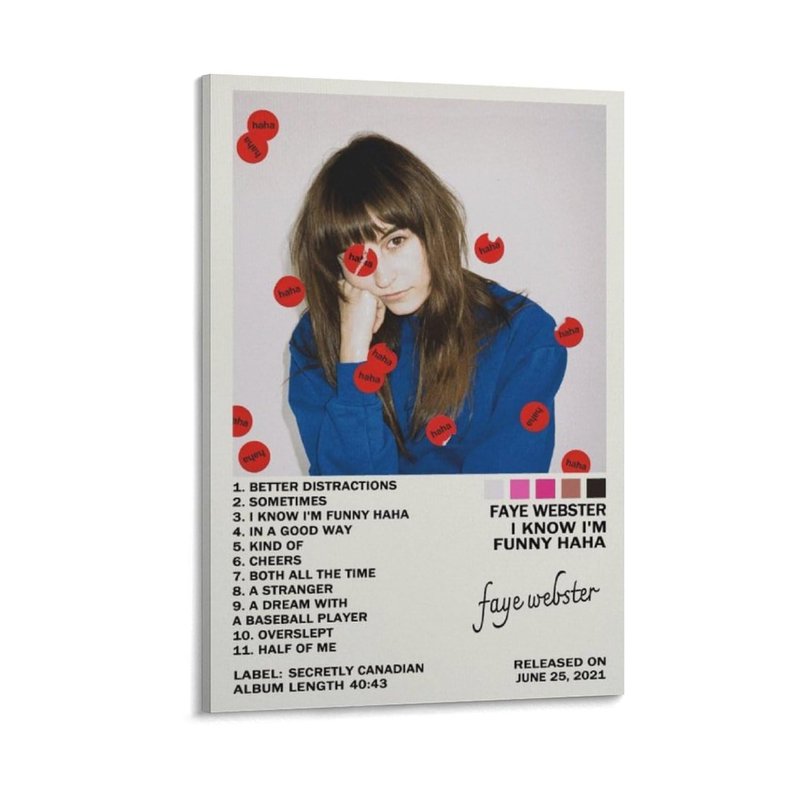 Faye Webster I Know I'm Funny Haha Canvas Poster Bedroom Decoration Landscape Office Valentine's Birthday Gift Frame-style12x18inch(30x45cm)