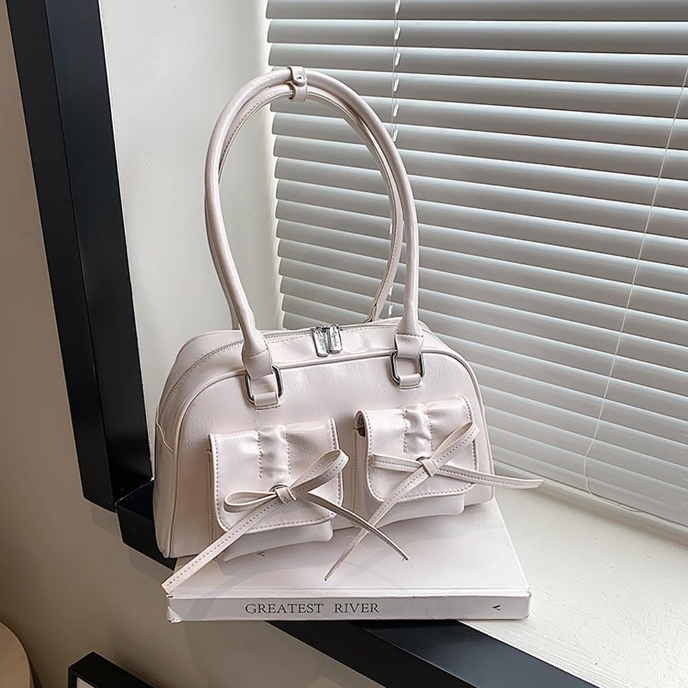 Coquette Purse Cute Bow Purse Aesthetic Kawaii Shoulder Bag Ita Bag Faux Leather Tote Bag Coquette Accessories