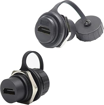 PENGLIN 2PCS قارنة تركيب لوحة HDMI للماء ، IP67 HDMI تمر عبر موصل أنثى إلى أنثى ، HDMI 2.0 تمديد الحاجز 4K 30hz 3D و HDR