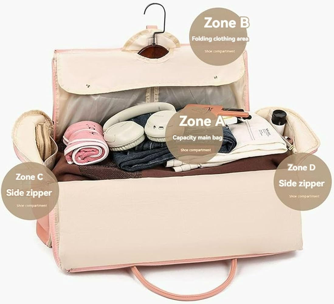 Garment Bags For Hanging Clothes Carry On Garment Bag, Large PU