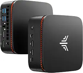 KAMRUI Mini PC para jogos E3B, Mini computador AMD Ryzen 5 7430U (6C/12T, até 4,3GHz), 16GB DDR4 512GB M.2 SSD Mini PC W11 PRO, tela tripla 4K/WiFi 6/BT5.2/USB3.2 (GB, 12, GB, 256)
