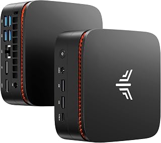 KAMRUI Pinova P1 Business Mini PC, AMD Ryzen R2544 Processor | Up to 3.7GHz, 16GB DDR4 RAM, 256GB M.2 SSD, Triple 4K display, WiFi, Gigabit Ethernet, for office & home