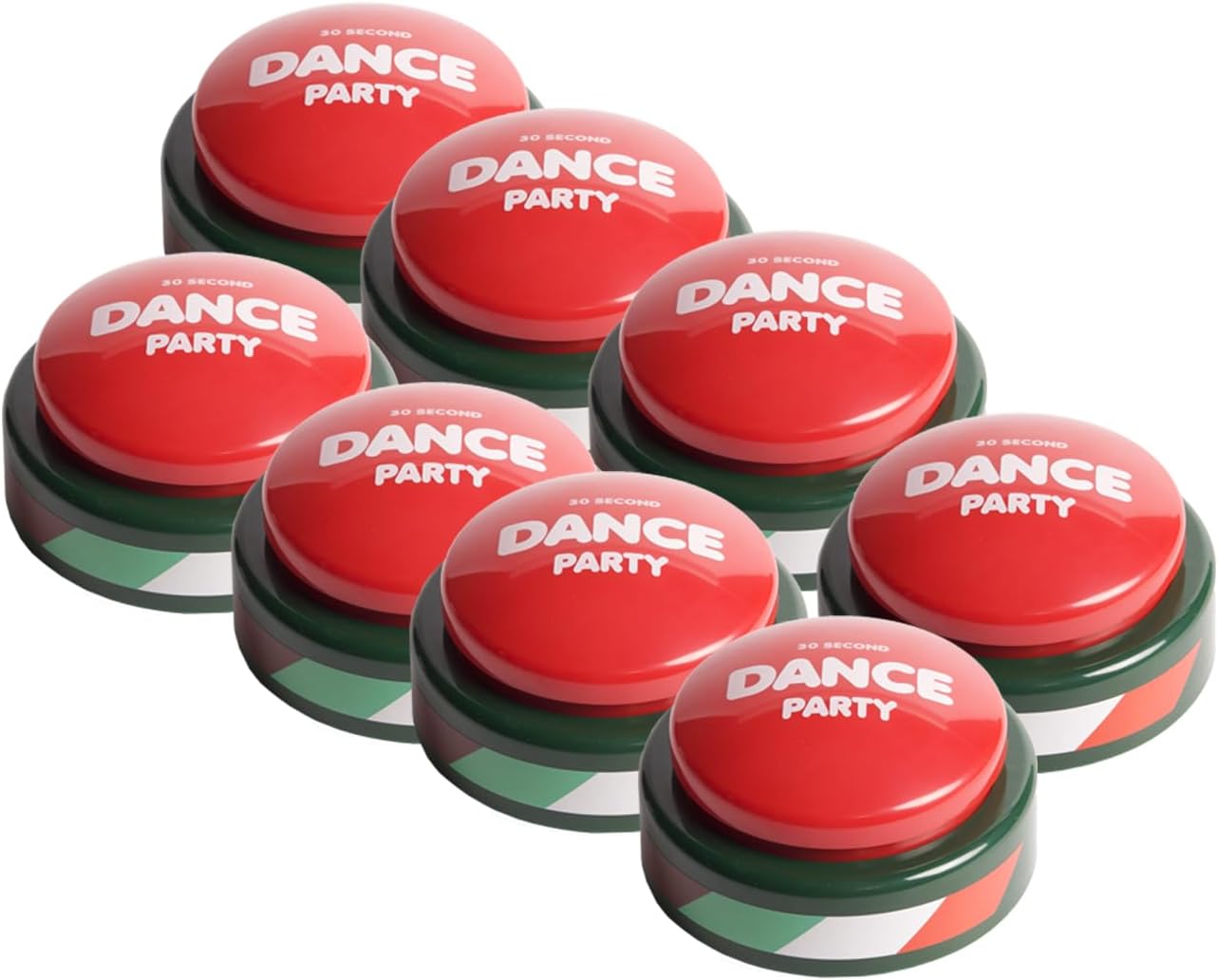 30 Second Dance Party- The Holiday Button (8-Pack)