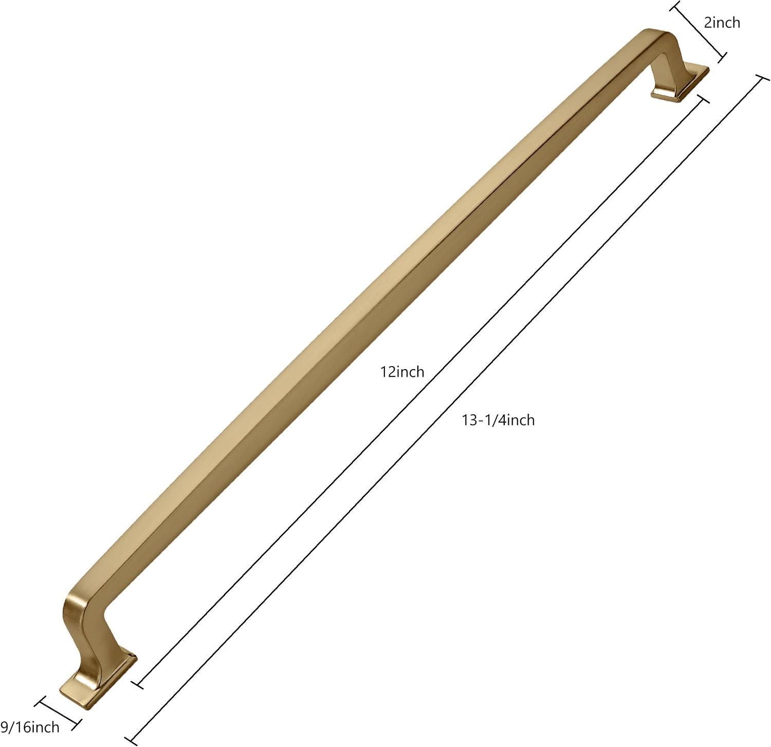 1 Pack Appliance Pulls Solid Champagne Bronze Cabinet Pulls 12 Inch(305mm) Hole Center Cabinet Hardware Kitchen Cabinet Handles for Bathroom Drawer Pulls Dresser Pulls.M image 2