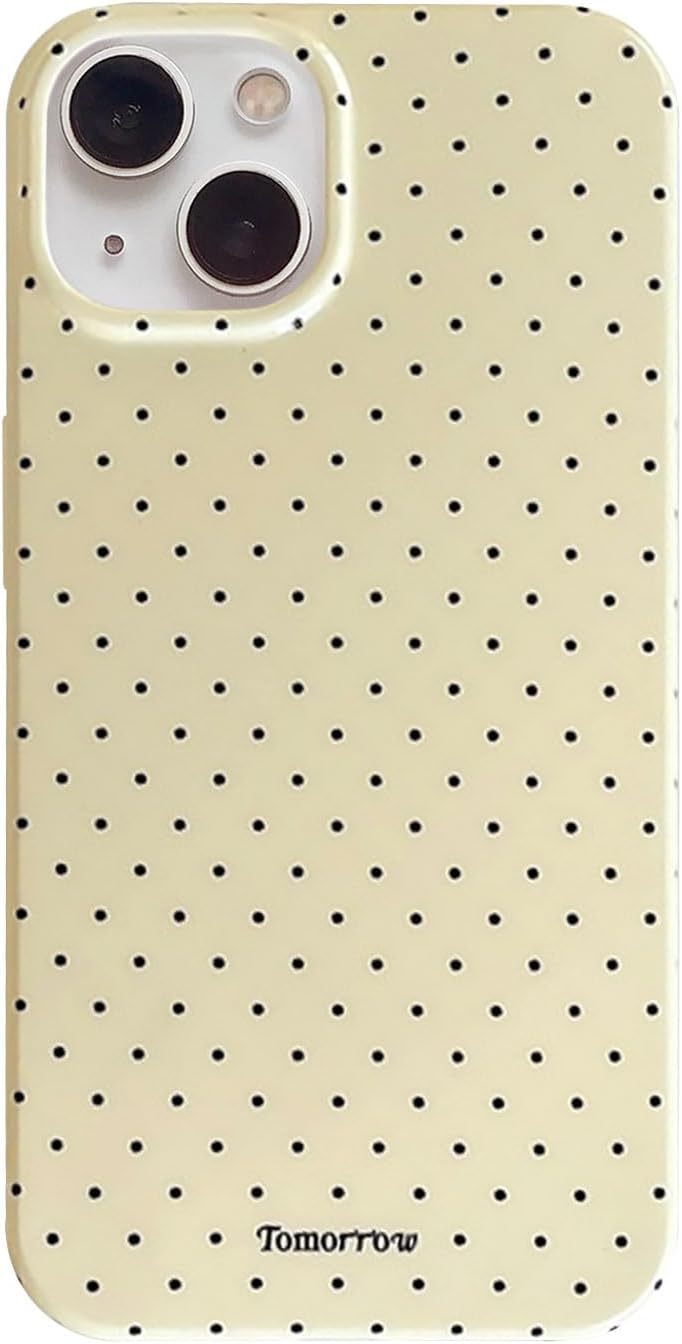 inewateri Compatible for iPhone 17 Pro Case with Cute Fashion Polka Dot Aesthetics Design Simple Cases for Soft TPU Slim Protection Cover-Pink