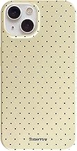 Compatible with iPhone 13/iPhone 14 Case with Cute Fashion Polka Dot Aesthetics Design Simple Cases for Soft TPU Slim Protection Cover-Lemon-Yellow