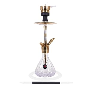 Amy Deluxe German hookah shisha set ss34 02 Fusion Kite S gold-transparent