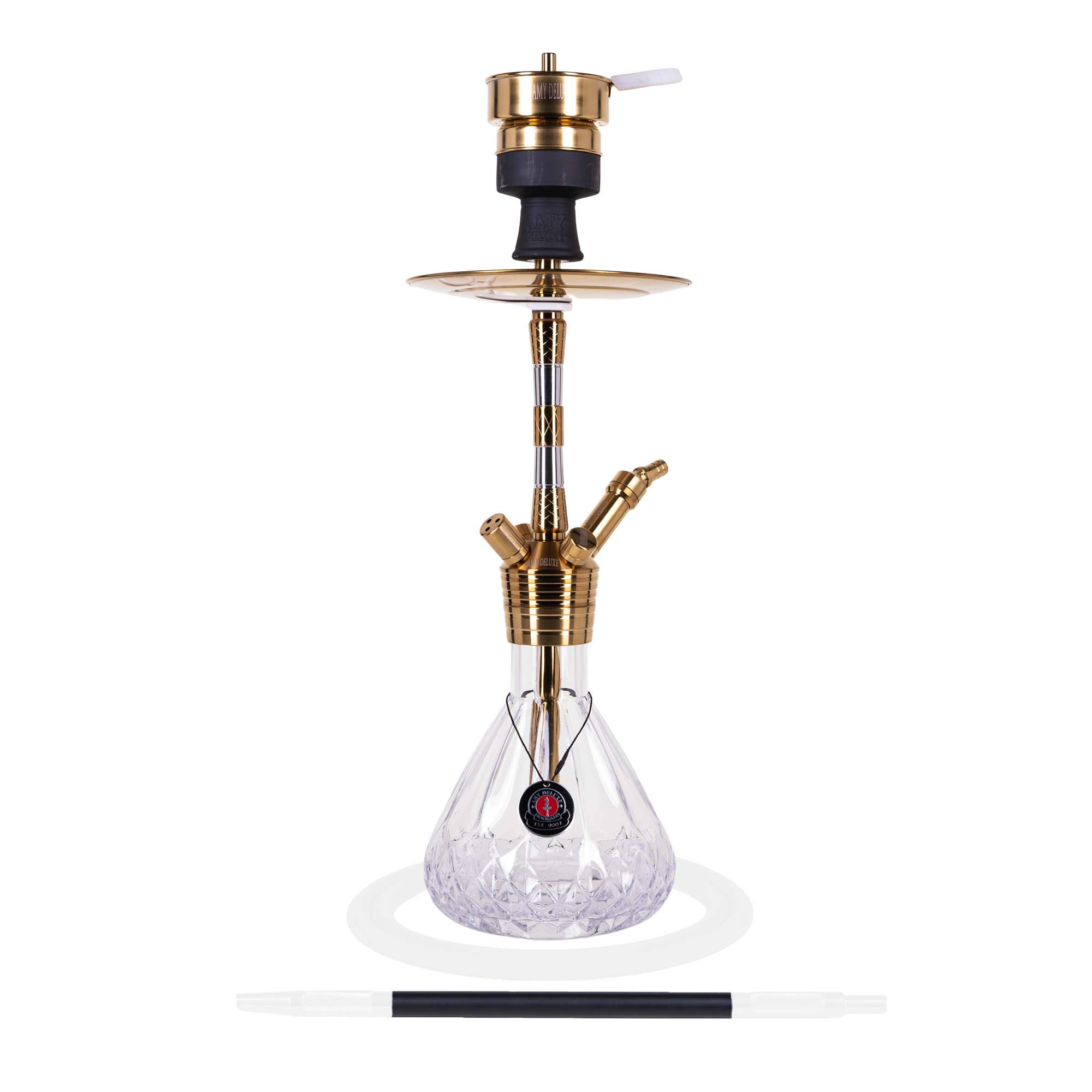 Amy Deluxe German hookah shisha set ss34 02 Fusion Kite S gold-transparent