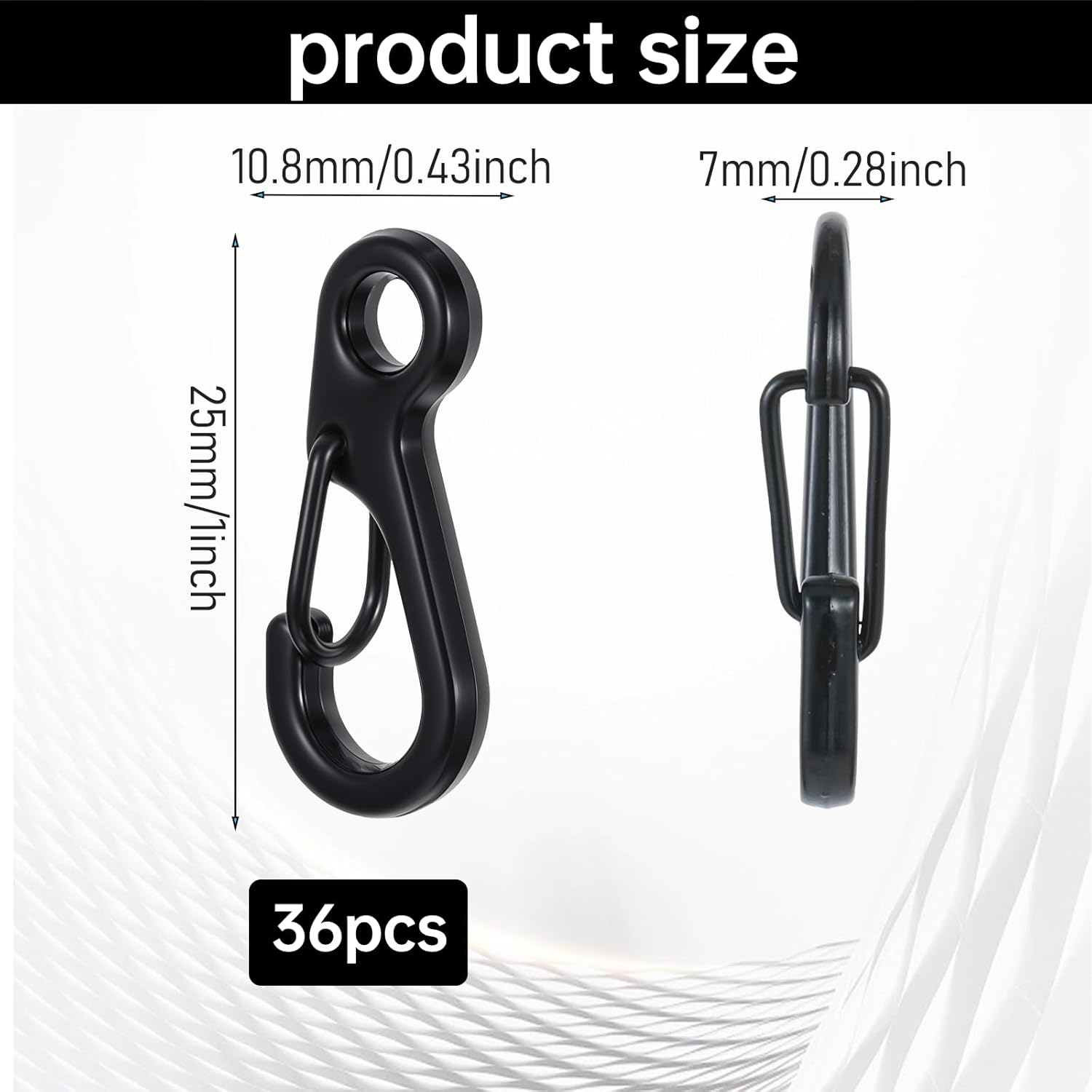 36Pcs Mini Carabiner Clip 1 Inch Small Carabiner Clips Metal Tiny Spring Snap Hook Quick Release Carabiner Keychain Clip for Camera Strap Backpack Keychains Accessories - Image 2