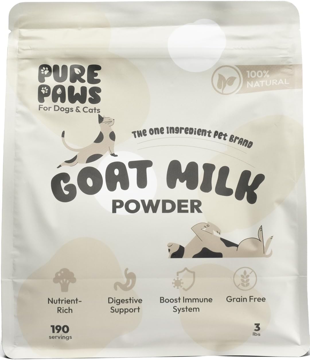 Goat Milk Powder for pets - 3lbs (single-ingredient)