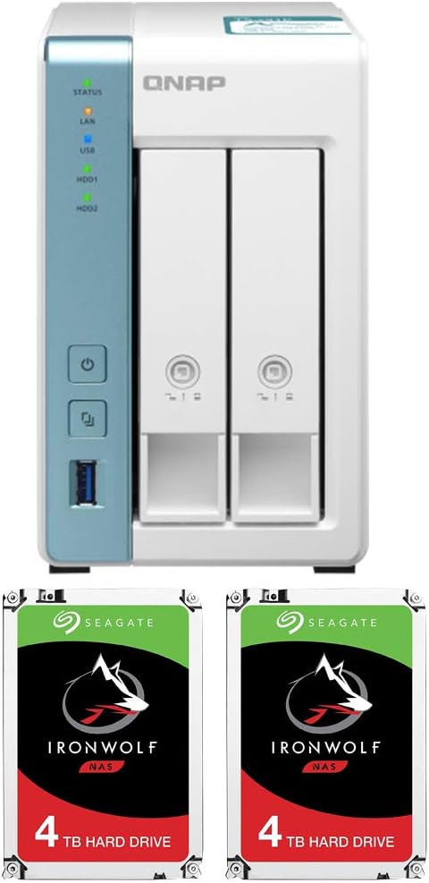 Qnap TS-231K : 2Bay NAS Device (8TB)