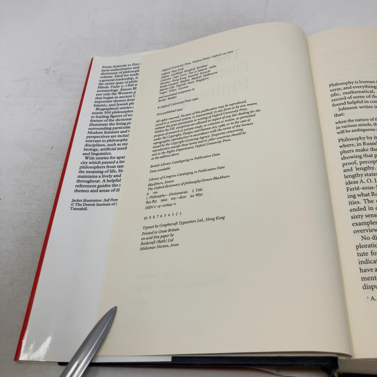 The Oxford Dictionary of Philosophy
