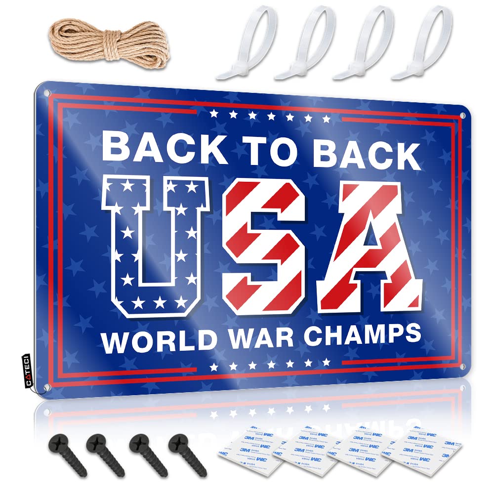 Vintage Poster Weathered Door Letters World War Champs - Vintage Wall Decor For Scoreboard(30X40CM)