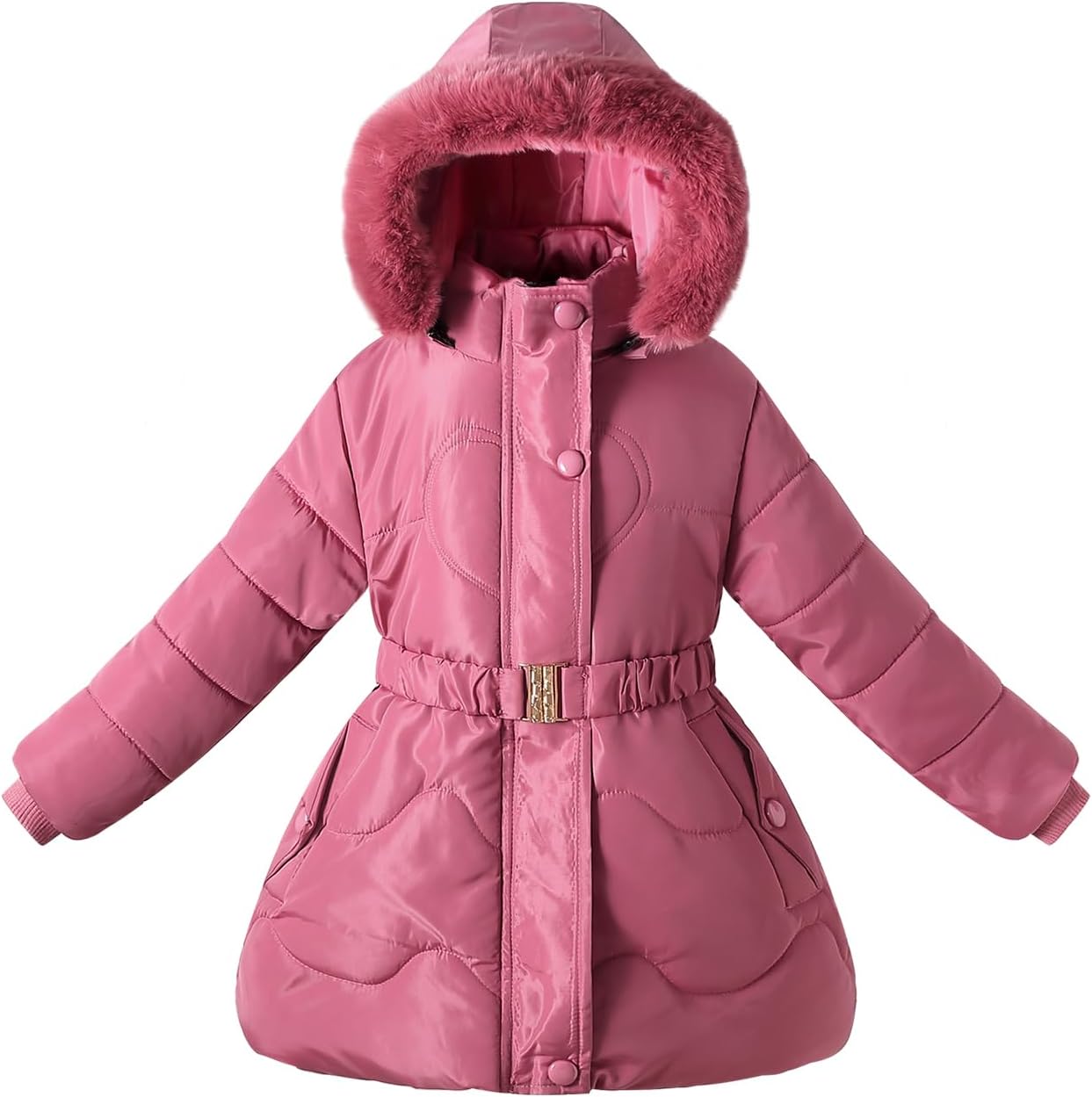 Little Girls Winter Dress Coats Fleece Jacket Heavyweight Clothes Kids Outwear