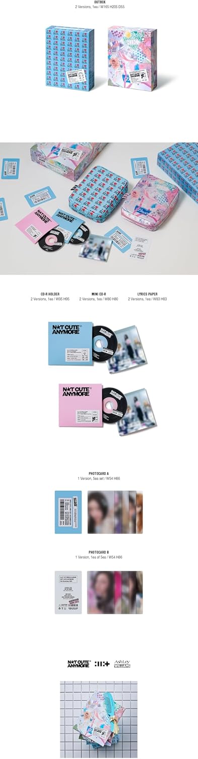 ILLIT 1st Single Album 'NOT CUTE ANYMORE' ILLIT x Ashley Williams Pouch Ver. (COLLAGE)