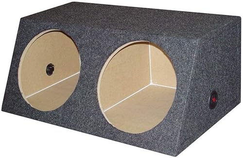 Miniatura 3 de Q Power QSMBASS12 - Caja de altavoz de subwoofer en ángulo sellado doble de 12 pulgadas