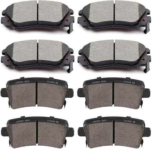 Kit de pastillas de cerámica, D1421 D1430 SCITOO 8 piezas de pastillas de freno delanteras y traseras para Buick AllureLaCrosseRegal, para Chevy