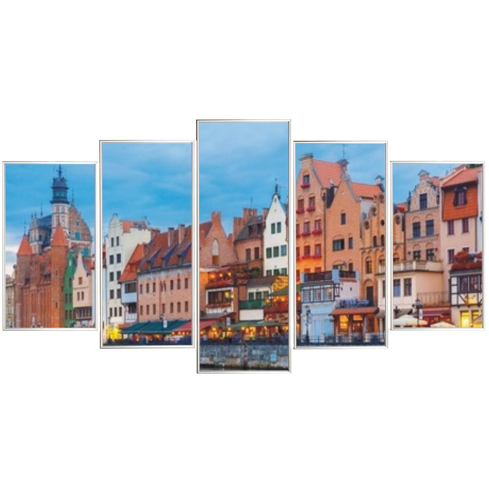 Polyptychon Alurahmen Silber glänzend 132 x 72 cm für Malen nach Zahlen | Fertig montiert, mit Rückwand, ideal für Malen nach Zahlen Bilder z.B. von Schipper, ohne Glas