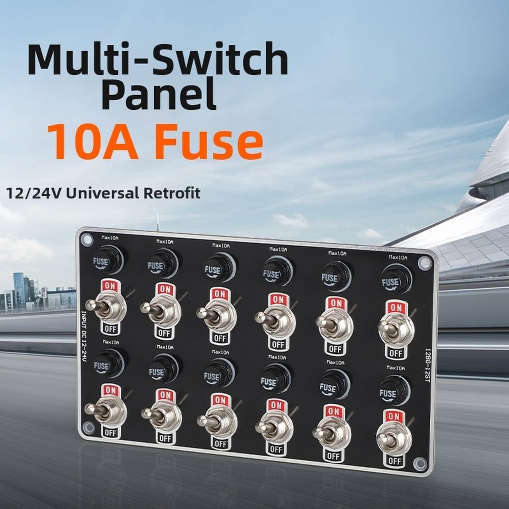 12 velocidades para panel de conmutación toggle de aluminio impermeable 12