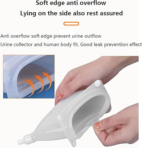 Miniatura 4 de Bolsa de recolección de orina, catéteres de condones para hombres, urinario de silicona portátil reutilizable con 2 bolsas para catéter de orina