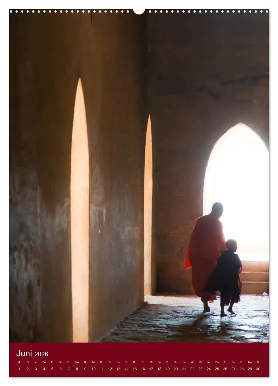 MYANMAR SPIRITUELL 2026 (hochwertiger Premium Wandkalender 2026 DIN A2 hoch), Kunstdruck in Hochglanz