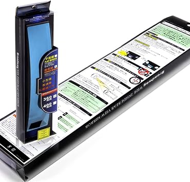Universal Broadway 14 Inches 360mm Easy Clip on Wide Angle Panoramic Blind Spot Fit Auto Interior Rearview Mirror Flat Clear Surface, increase visibility by up to 300% Blue - Mirror