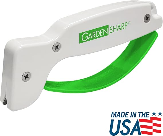 AccuSharp Garden Tool Sharpener, Diamond-Honed Tungsten Carbide Blades, Restores, Repairs, Sharpens & Hones Lawnmower Blades, Secateurs, Limb Loppers, Hoes, Shovels, and Scythes