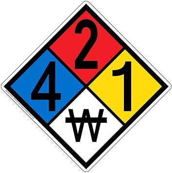 18 inch NFPA 704 Placard Diamond, Aluminum Metal NFPA Sign, Made in USA