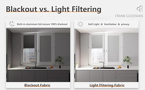Miniatura 3 de FRANK GOODMAN Persianas celulares ajustadas a medida con tensión superior e inferior, persianas celulares con filtro de luz para privacidad superior