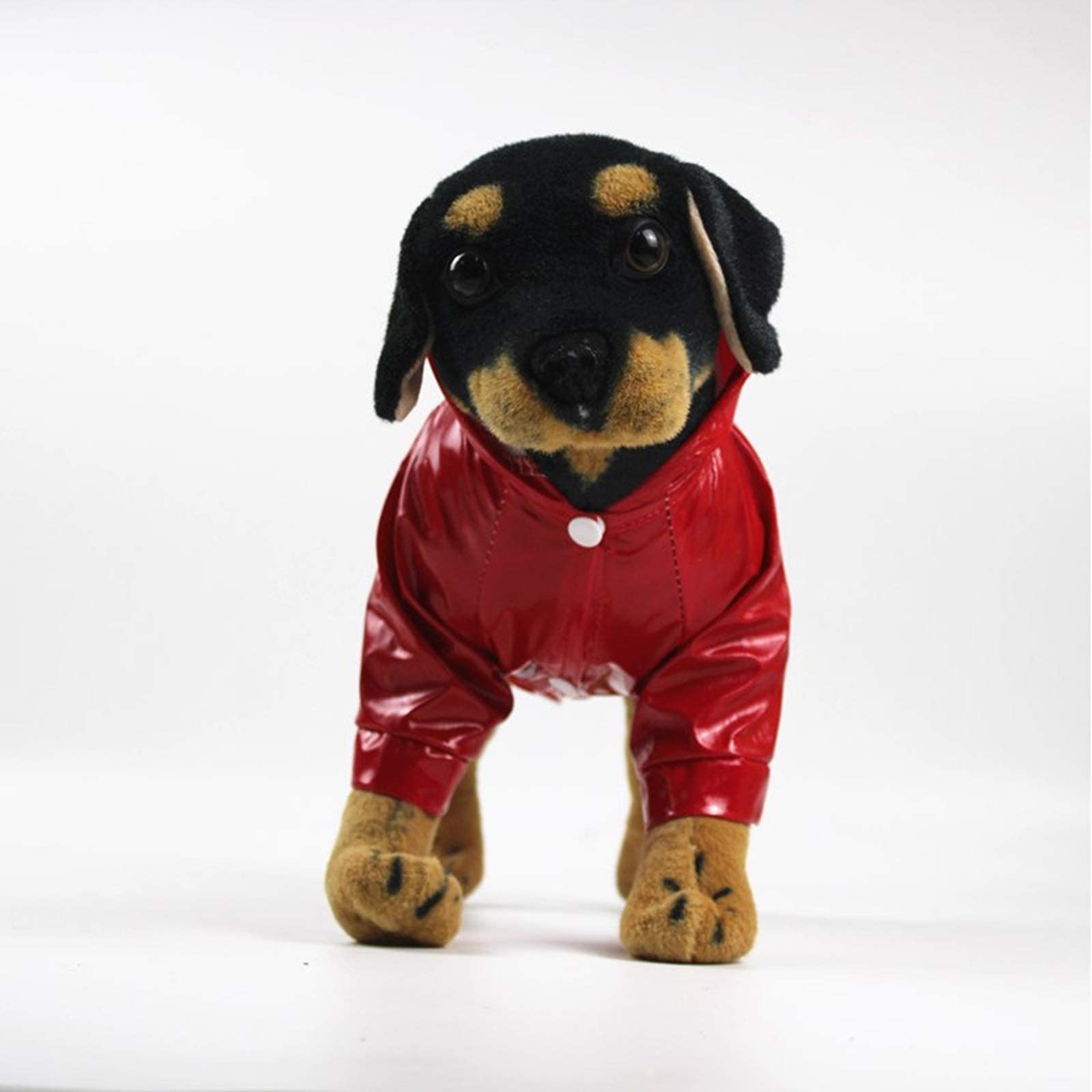 CJCSM Impermeabile per Cani, Cappotto per Cani da Compagnia Alto Impermeabile e Traspirante con Cappuccio, Impermeabile Leggero con Catarifrangenti Cani di Piccola e Media Taglia (Blu,) (Red M)