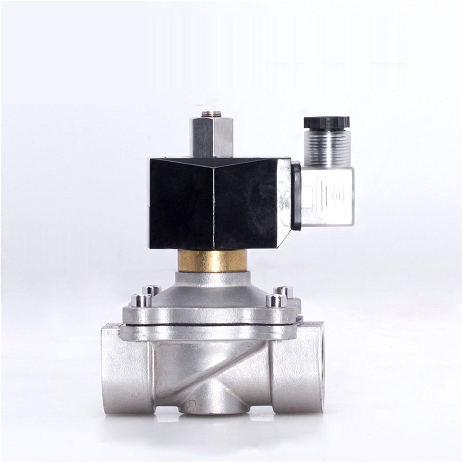 Électrovanne à huile en acier inoxydable 24VDC durable pour fluides industriels