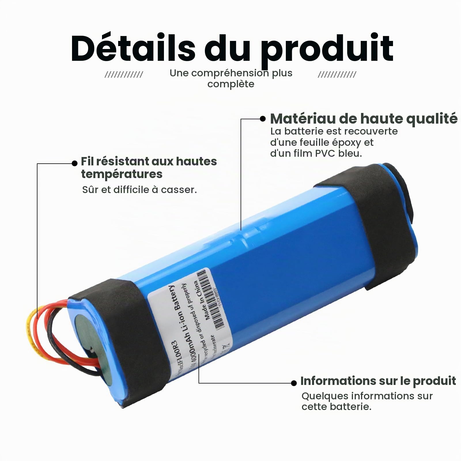 ANTIEE Batterie pour Tineco iFloor 3, Floor One S3, Floor One S3 Breeze
