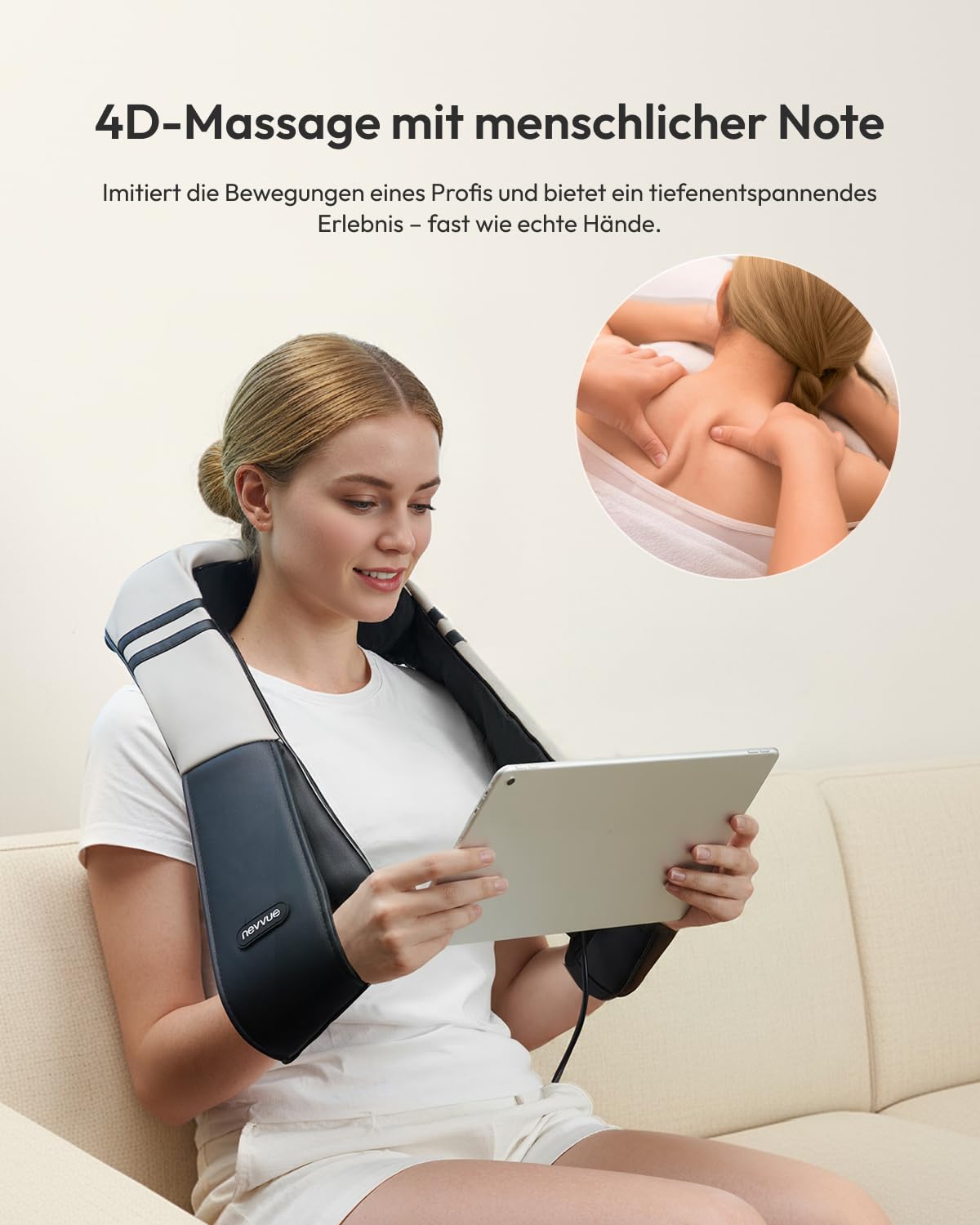 Nackenmassagegerät, Massagegerät Nacken, Rücken, Schulter, Beine