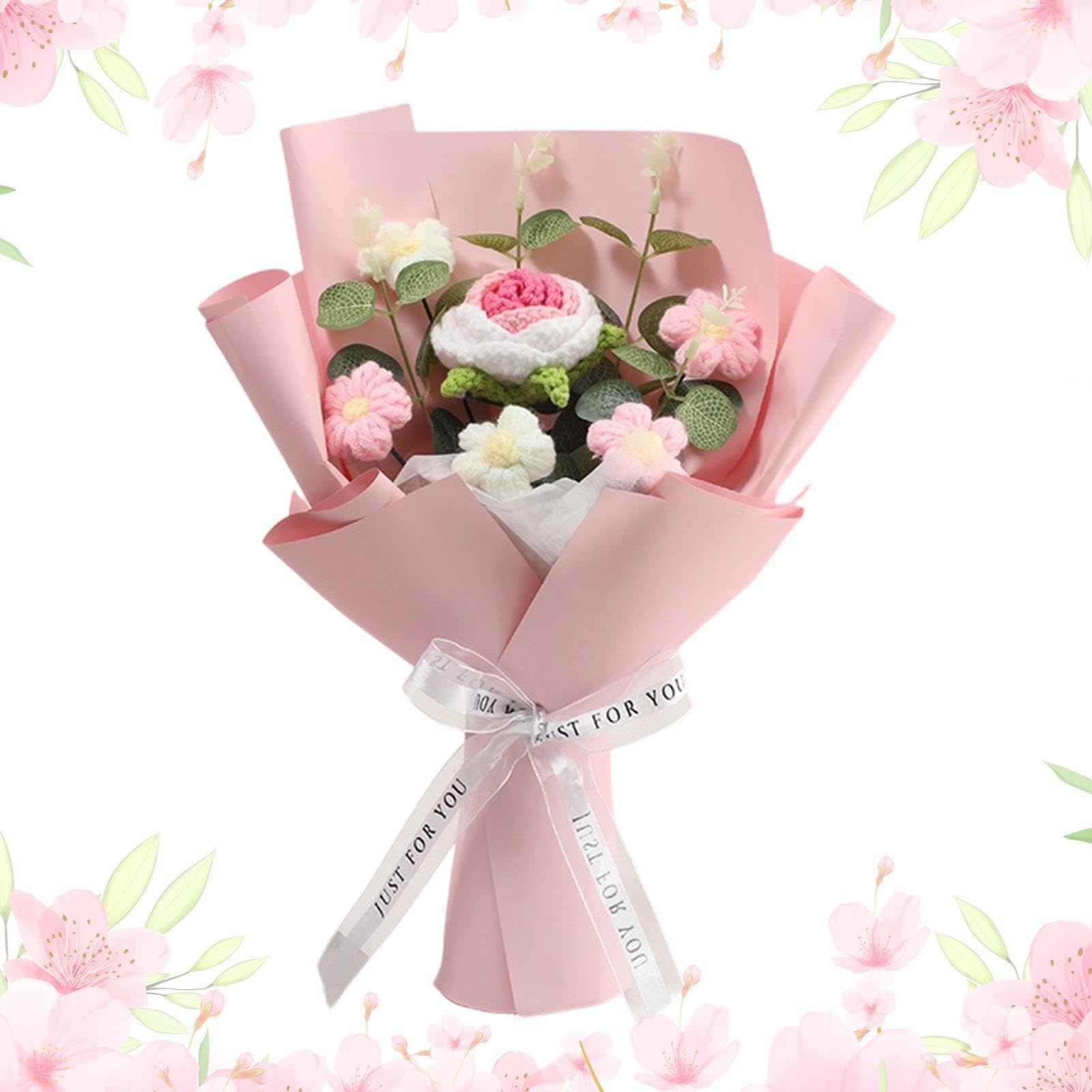 Fleurs tricotées pour Noël et Pâques, décoration de table chaleureuse