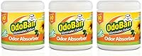 OdoBan Solid Odor Absorber 3-Pack, Citrus Scent 14oz Jars - Eliminates Pet, Trash, Bathroom Odors in Small Spaces Up to 90 Days