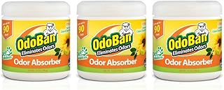 OdoBan Solid Odor Absorber Eliminator for Home and Small Spaces, Citrus Scent, 14 Ounces Each, 3-Pack