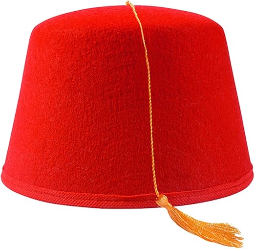 Fez Hat Turkish Hats in Felt or Velvet with Tassel by Funny Party