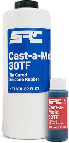Resina especializada y química Cast-a-Mold 30TF (32 onzas)  Kit de fabricación de moldes de silicona líquida RTV  Kit de moldeo de goma de silicona