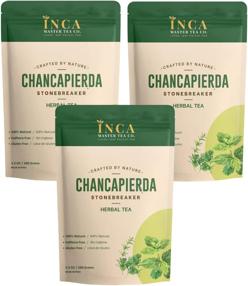 Chanca Piedra Stone Breaker Loose Leaf Tea - 3.5oz (100g) 100% Natural Kidney, Gallbladder, Liver Health Support - Caffeine-Free Wild Crafted Stonebreaker Herbal Tea from Peru