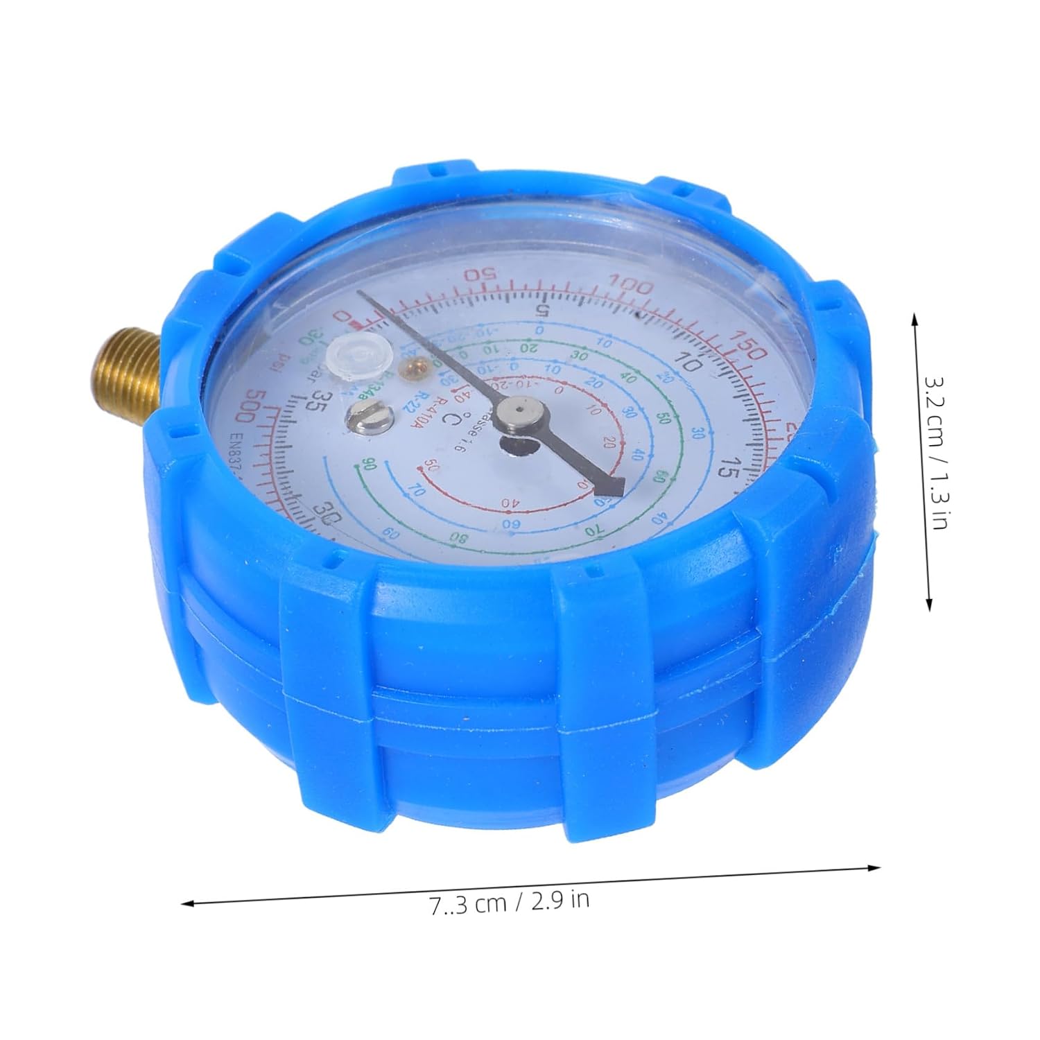 SOLUSTRE Automotive Manifold Gauge Set - High Pressure Gauge with Hoses Compact HVAC Tool for Car Air Conditioner Maintenance and Repair