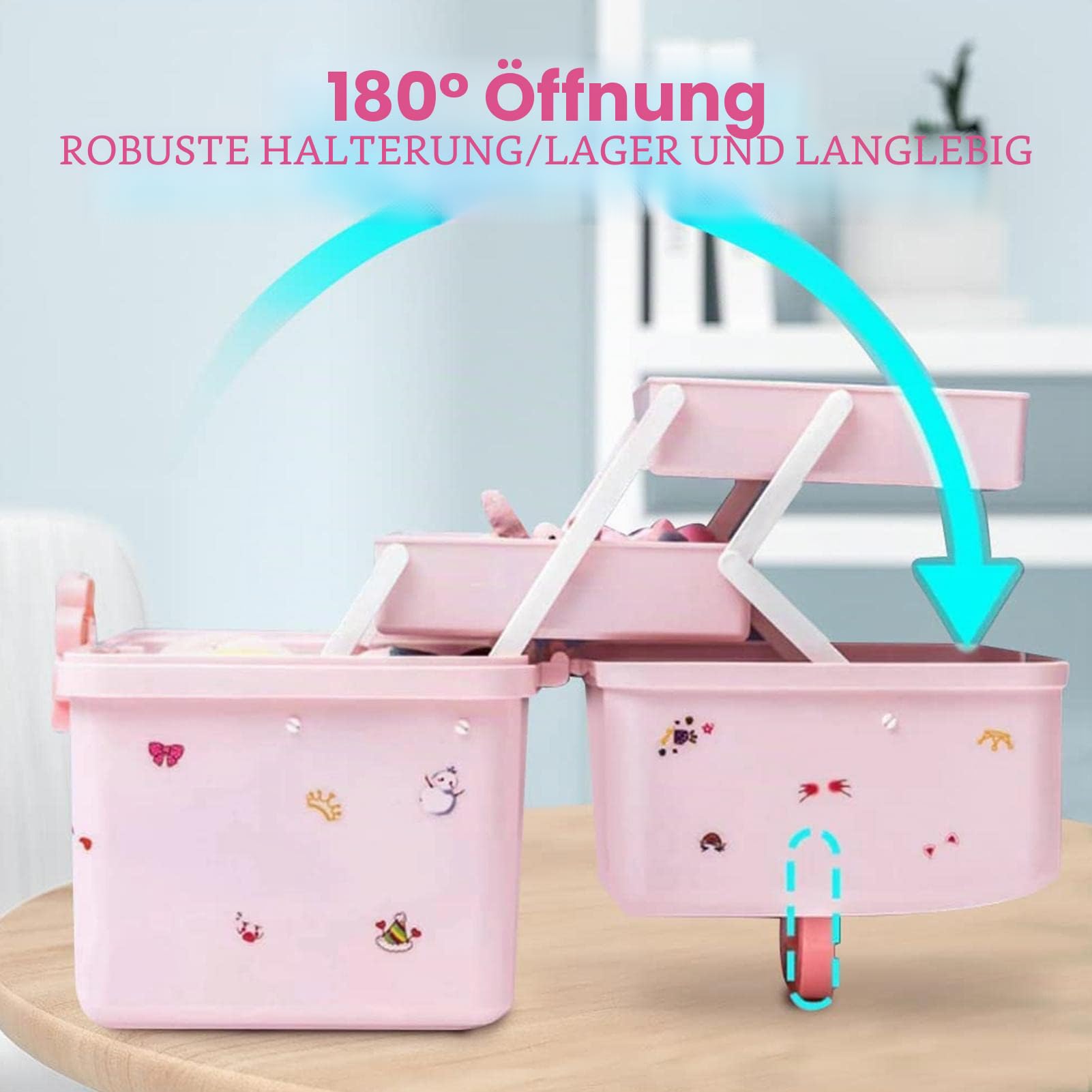 Hitburu Kinder Haarschmuck Aufbewahrungs Kasten | Haargummi Organizer| Schmuckkästchen Für Mädchen | Aufbewahrungsbox Für Haargummis Und Haarbänder