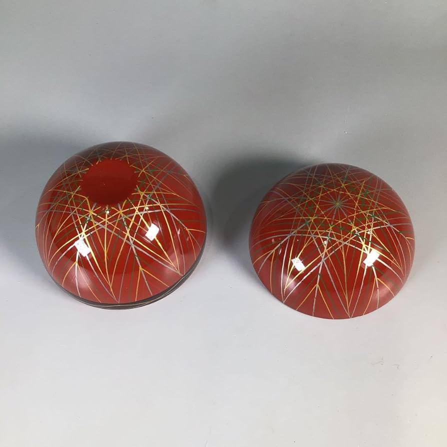 N400棗『中出松峰作』『朱塗』『手毬棗』共箱茶道具