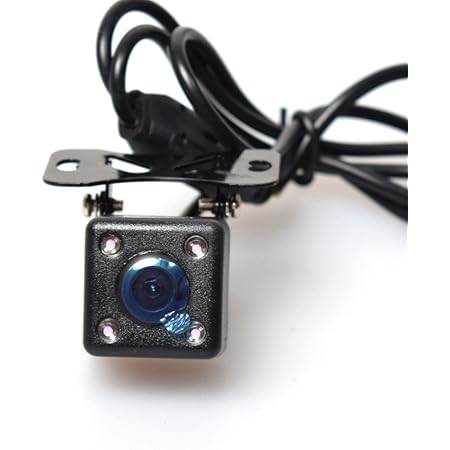 Amazon 車 フロントカメラ 前方死角カメラ 正像 ガイドライン無 自動赤外線暗視機能付き ネジ固定 高画質 映像ケーブル6ｍ防雨水 バック カメラ本体 車 バイク