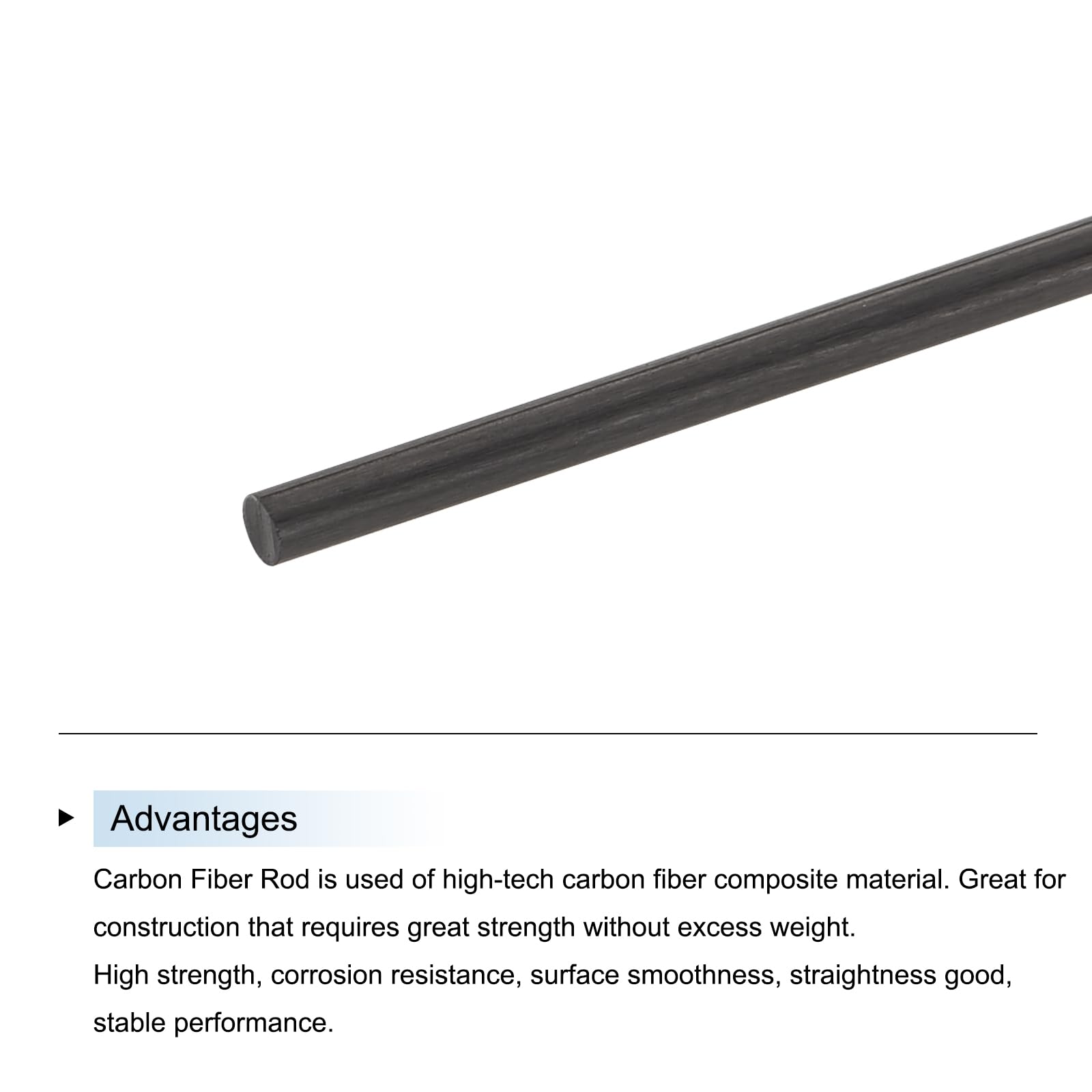 QUARKZMAN Koolstofvezelstaaf, 2 mm x 300 mm, voor RC vliegtuig, doe-het-zelf gereedschap, vleugelbuis, quadcopter arm, verpakking van 5 stuks